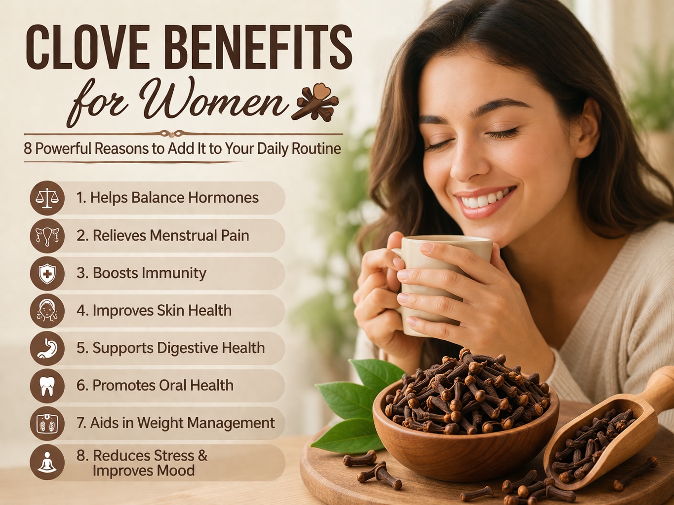 clove benefits for women